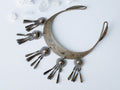 Pisces Necklace - Vintage Hmong Etched Silver Twin Fish Bib Necklace/Collar Necklace/Choker Necklace/Statement Necklace/Unique Necklace
