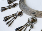 Pisces Necklace - Vintage Hmong Etched Silver Twin Fish Bib Necklace/Collar Necklace/Choker Necklace/Statement Necklace/Unique Necklace