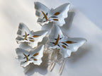 Pieris Butterfly Trinket Dish - Vintage White and Gold Japanese Butterfly Porcelain Jewelry Trinket Tray/Ring Dish/Ashtray/Jewelry Bowl