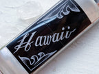 Hawaii Lighter Cover - Vintage Hawaii Souvenir Motif Etched Black Stone and Nickel Silver Lighter Cover/Lighter Case/Lighter Sleeve/Holder