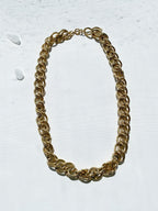 Gretchen Necklace - Vintage Gold-Tone Gold Link Costume Chain Necklace