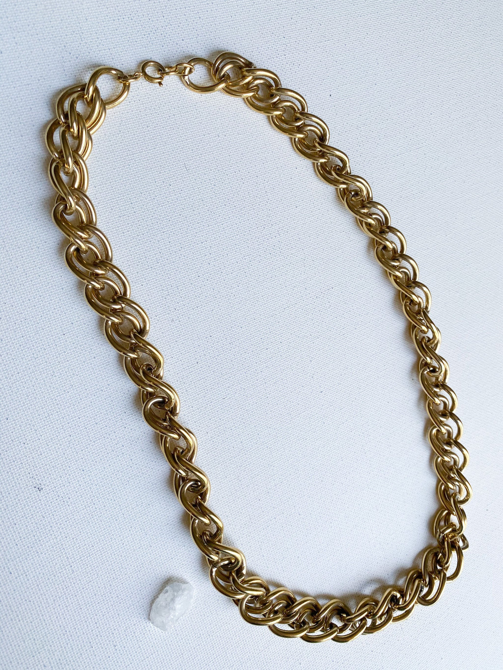 Gretchen Necklace - Vintage Gold-Tone Gold Link Costume Chain Necklace