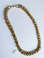 Gretchen Necklace - Vintage Gold-Tone Gold Link Costume Chain Necklace