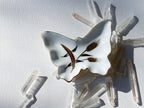 Pieris Butterfly Trinket Dish - Vintage White and Gold Japanese Butterfly Porcelain Jewelry Trinket Tray/Ring Dish/Ashtray/Jewelry Bowl