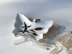 Pieris Butterfly Trinket Dish - Vintage White and Gold Japanese Butterfly Porcelain Jewelry Trinket Tray/Ring Dish/Ashtray/Jewelry Bowl