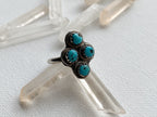 Meridian Ring - Vintage Sterling Silver and Turquoise Ring Size 6