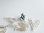 Meridian Ring - Vintage Sterling Silver and Turquoise Ring Size 6