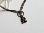Deity Necklace - Silver-Tone Curated Necklace with Diety Charm, Moonstone Beads & Reclaimed Chain