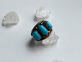 Truckee Ring - Vintage Unstamped Sterling Silver and Genuine Turquoise Ring Size 8