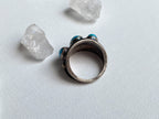 Truckee Ring - Vintage Unstamped Sterling Silver and Genuine Turquoise Ring Size 8