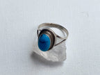 Arcata Ring - Vintage 925 Mexico Stamped Sterling Silver and Genuine Turquoise Ring Size 7 1/4