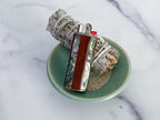 Coastal Lighter Cover - Vintage Wood, Rainbow Abalone Shell Mother of Pearl and Mexico Alpaca Nickel Silver Lighter Cover/Case/Sleeve/Holder