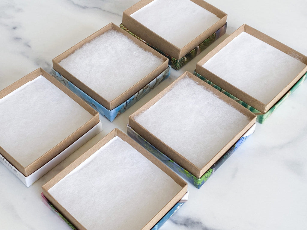 Hand-Wrapped Gift Box Set (3, 6, 9 or 12) 3.5x3.5x1, Design Chosen at Random / Gift Wrapping / Small Gift Boxes / Gift Box Set / Jewelry Box