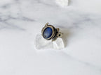 Tirin Ring - Vintage Silver-Tone Oval Blue Glass Stone Ring from Afghanistan /Unique Ring/Beautiful Ring/Men's Ring /Women's Ring