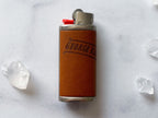 George Lighter Cover - George Kalias and Sons Leather-Wrapped Mini Lighter Sleeve/Lighter Cover/Lighter Sleeve/Lighter Case/Lighter Holder