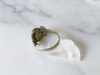 Tirin Ring - Vintage Silver-Tone Oval Blue Glass Stone Ring from Afghanistan /Unique Ring/Beautiful Ring/Men's Ring /Women's Ring