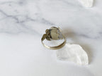 Tirin Ring - Vintage Silver-Tone Oval Blue Glass Stone Ring from Afghanistan /Unique Ring/Beautiful Ring/Men's Ring /Women's Ring