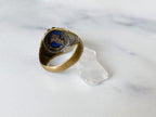 Herat Ring - Vintage Gold-Tone Oval Blue Raw Lapis Lazuli Stone Ring from Afghanistan /Unique Ring/Beautiful Ring/Men's Ring /Women's Ring