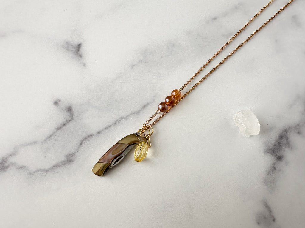 Saffron Knife Necklace
