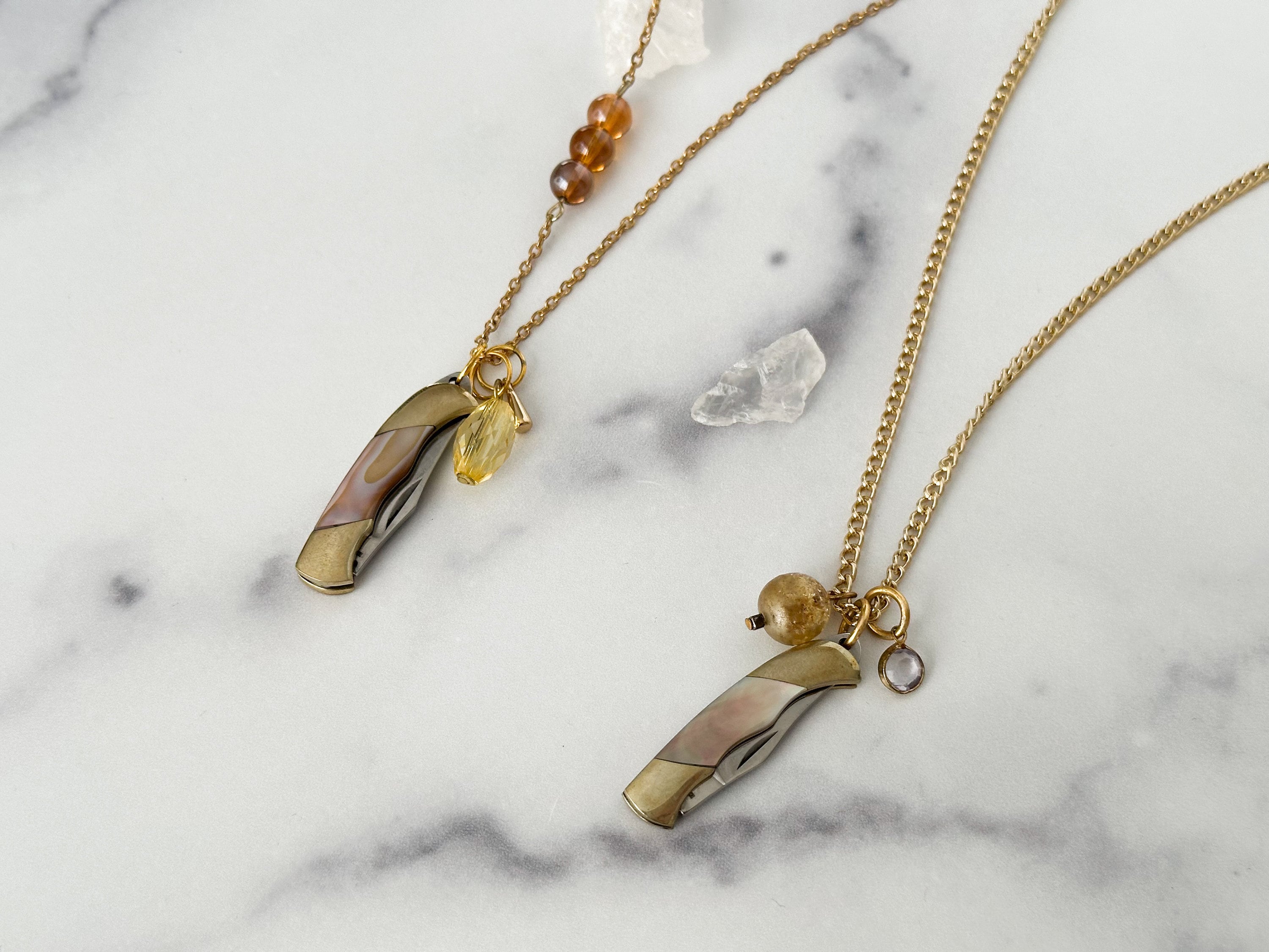 Saffron Knife Necklace