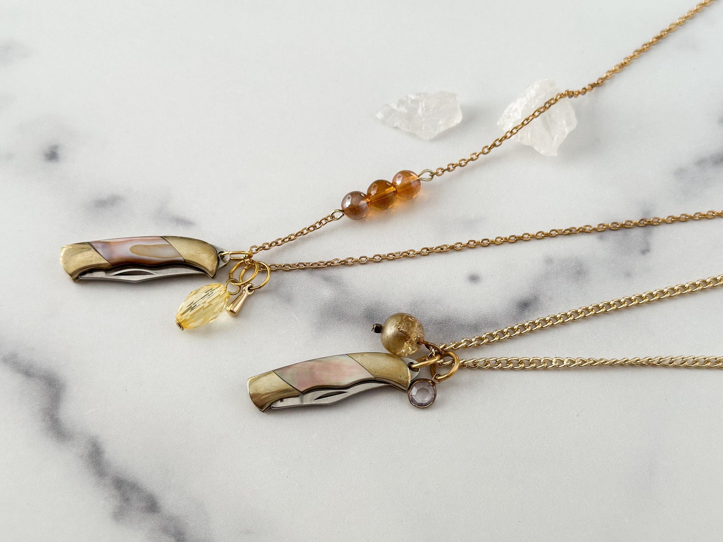 Saffron Knife Necklace