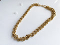 Gretchen Necklace - Vintage Gold-Tone Gold Link Costume Chain Necklace
