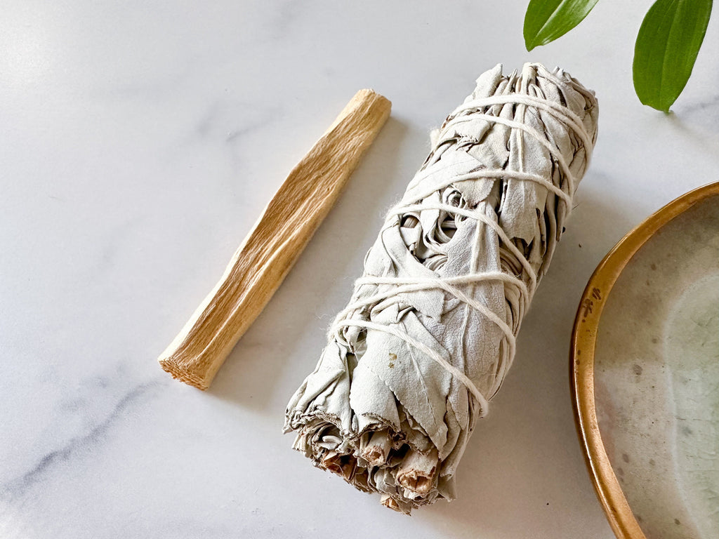 Smudge Duo - Smudge Kit with White Sage Bundle and Palo Santo Stick / Smudge Set / Home Cleansing Kit / Smudging Ritual / Smudge Stick