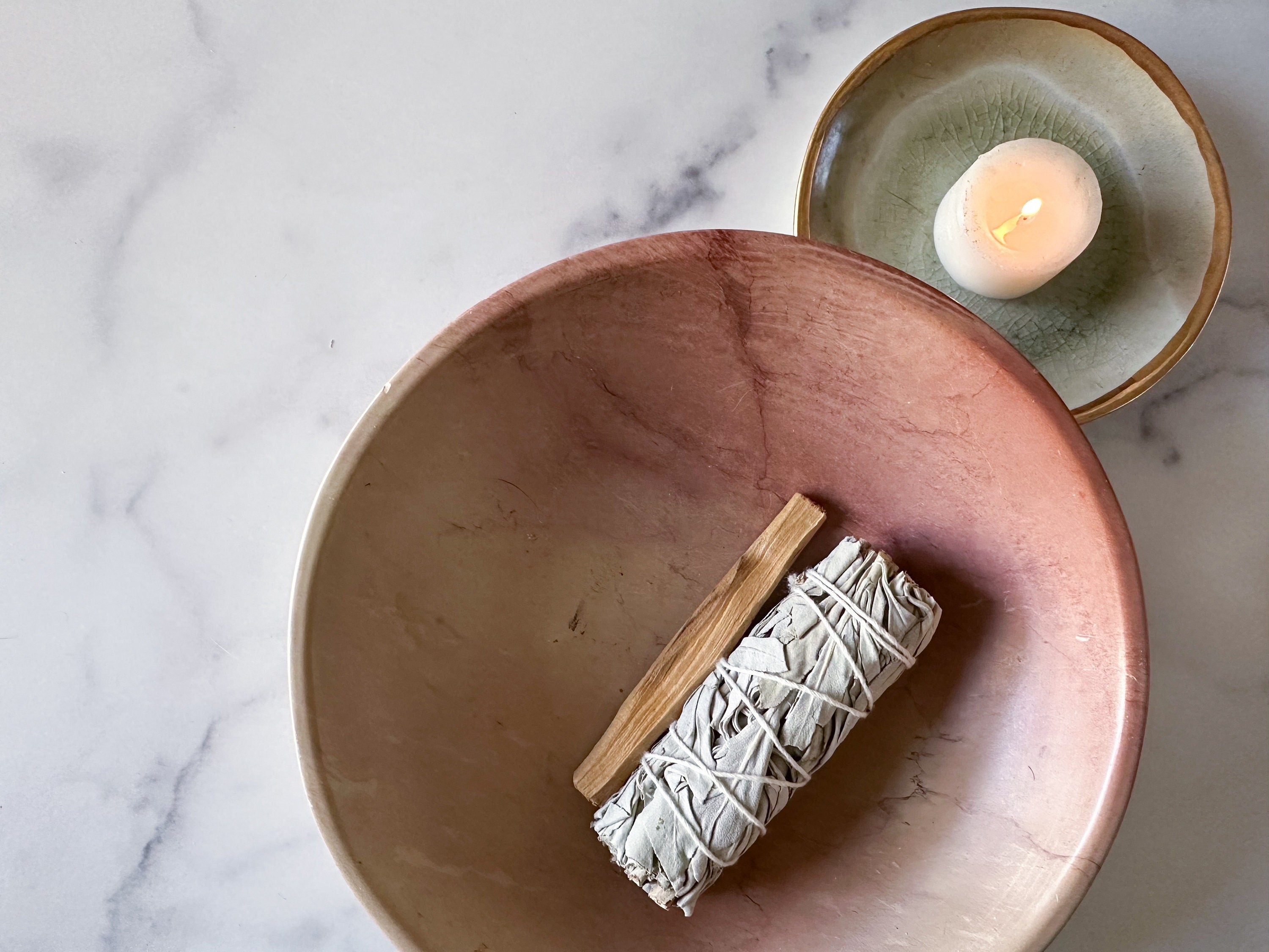 Smudge Duo - Smudge Kit with White Sage Bundle and Palo Santo Stick / Smudge Set / Home Cleansing Kit / Smudging Ritual / Smudge Stick