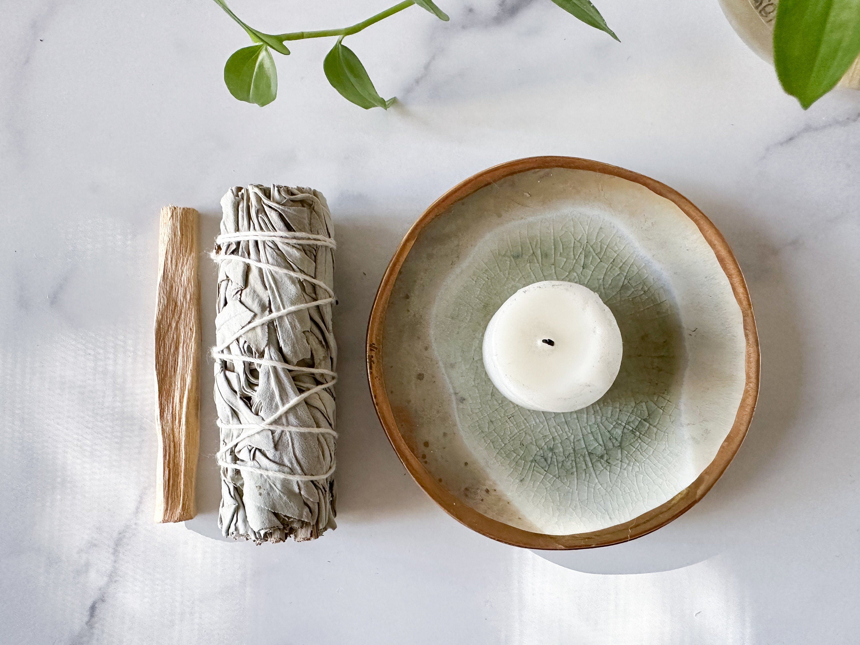 Smudge Duo - Smudge Kit with White Sage Bundle and Palo Santo Stick / Smudge Set / Home Cleansing Kit / Smudging Ritual / Smudge Stick