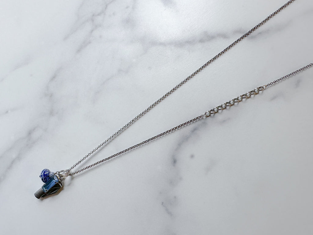 Navy Knife Necklace