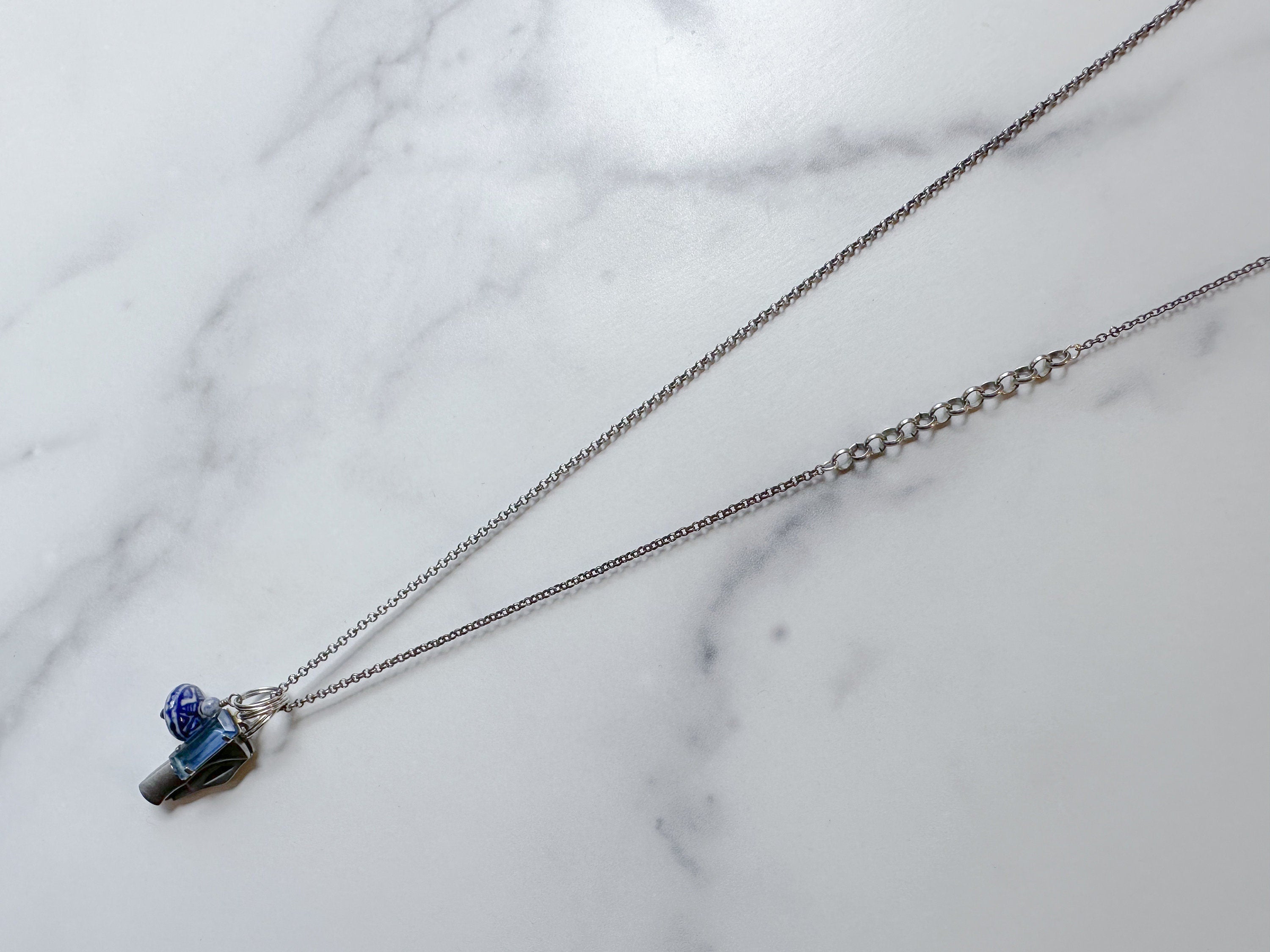 Navy Knife Necklace