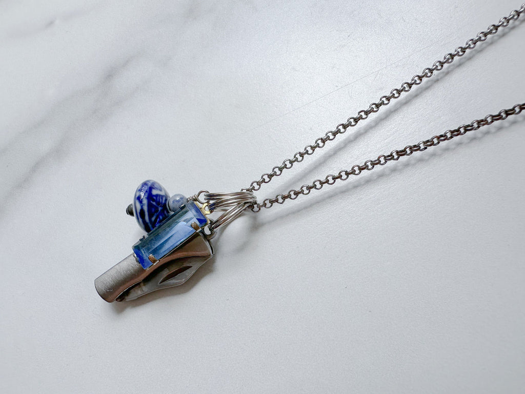 Navy Knife Necklace