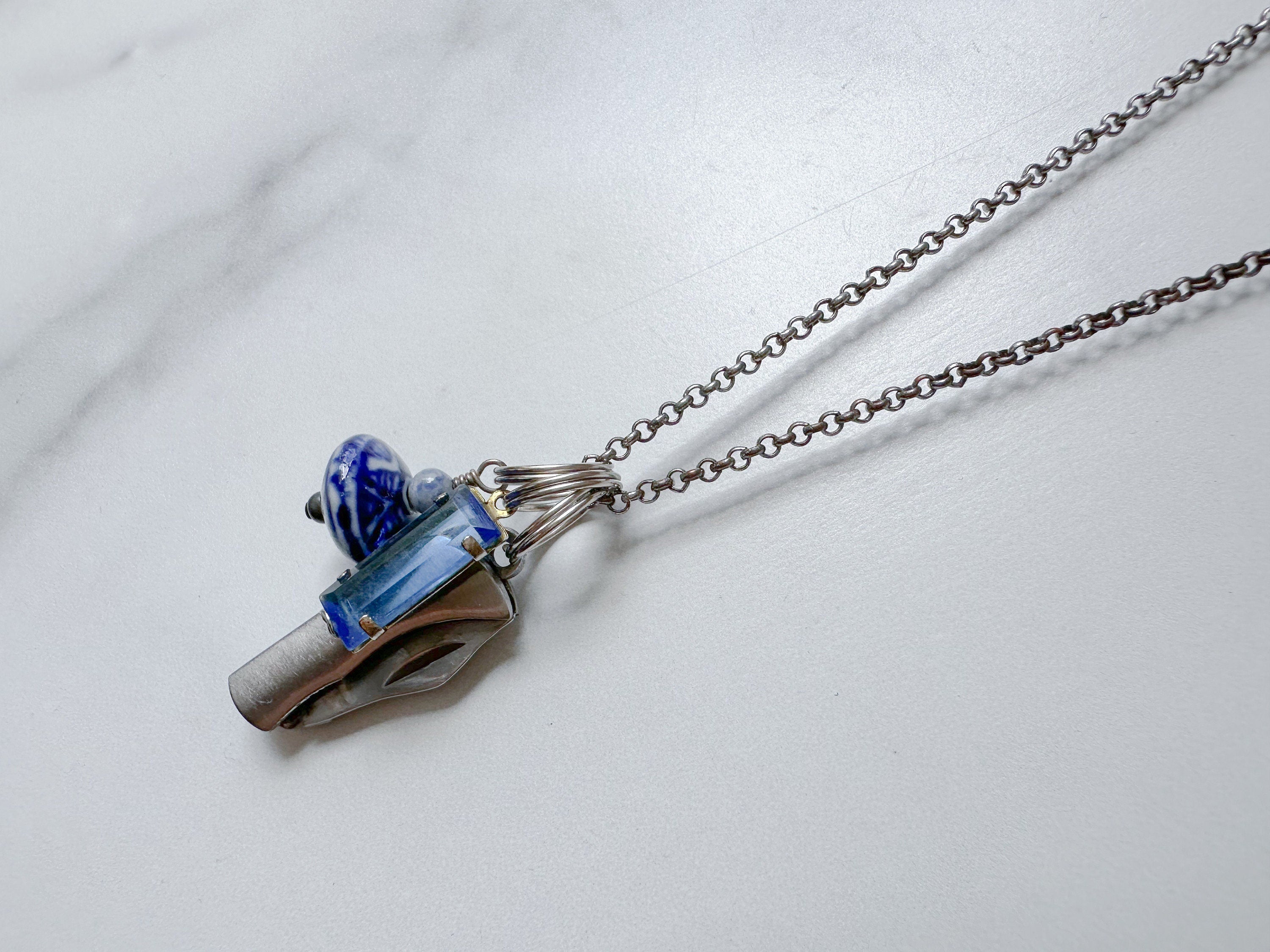 Navy Knife Necklace