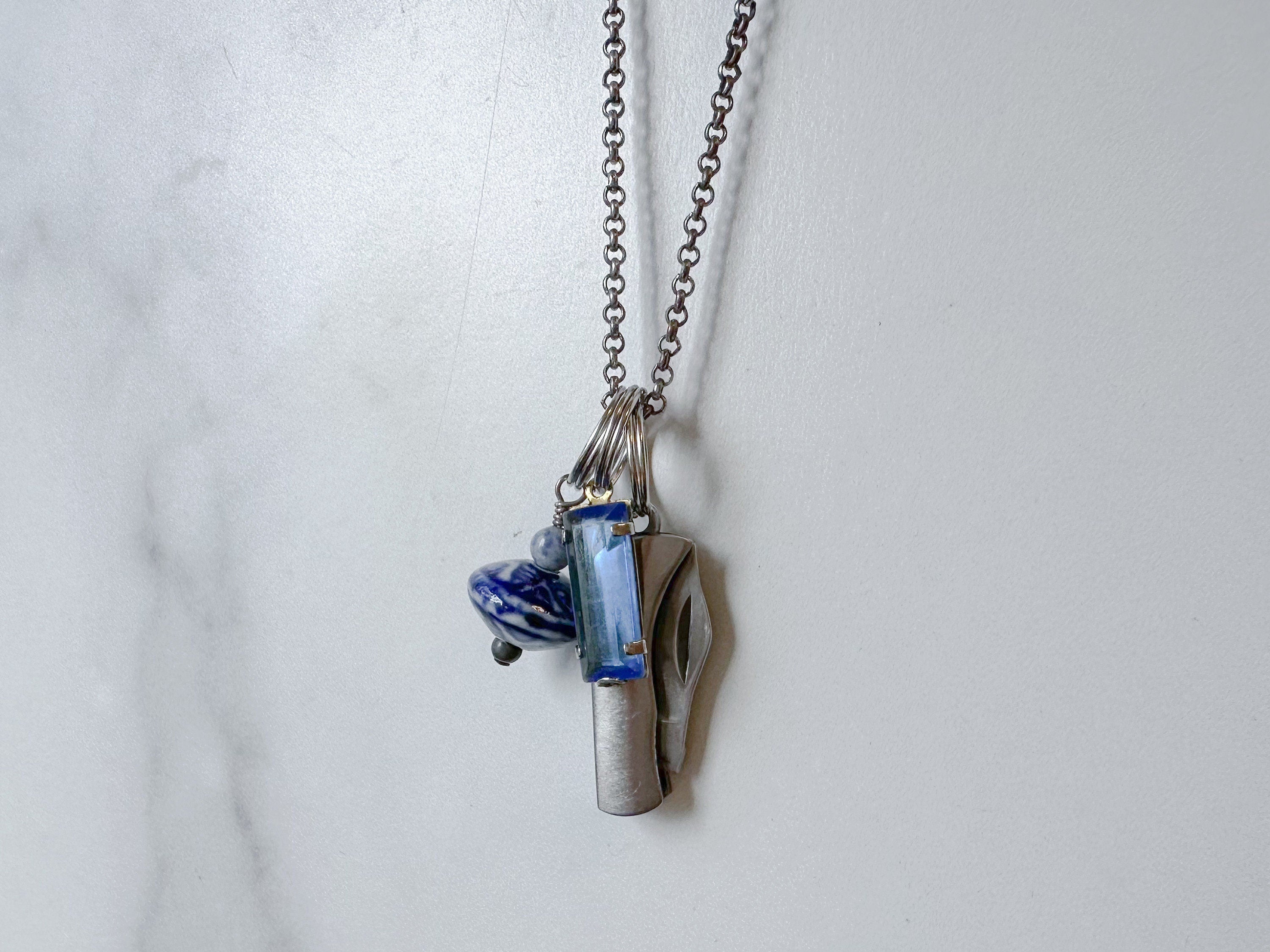 Navy Knife Necklace