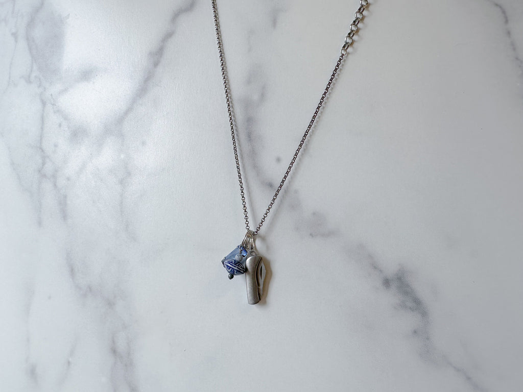 Navy Knife Necklace