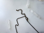 All Seeing Knife Necklace - Vintage Brass-Tone Folding Knife, Vintage Charms & Reclaimed Chain Statement Necklace