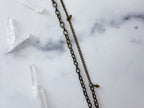 All Seeing Knife Necklace - Vintage Brass-Tone Folding Knife, Vintage Charms & Reclaimed Chain Statement Necklace