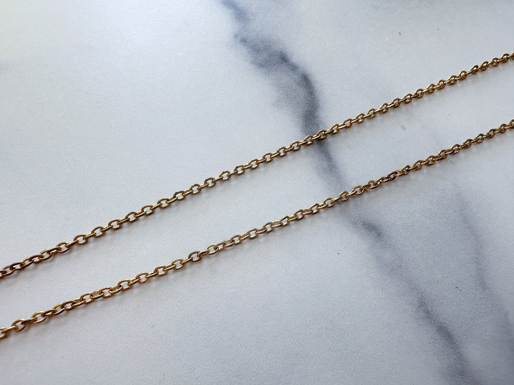 Luck Knife Necklace - Gold-Tone Shell Mother of Pearl Folding Knife, Vintage Gold-Tone Charms & Patchwork Reclaimed Chain Statement Necklace